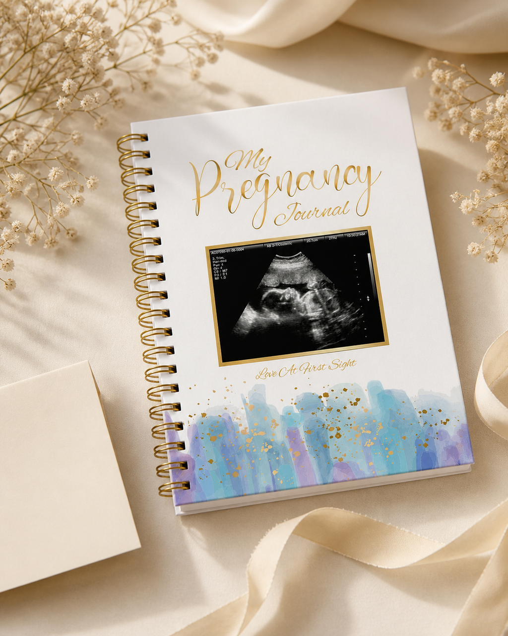 TISAYN pregnancy journal styled as a thoughtful baby shower gift